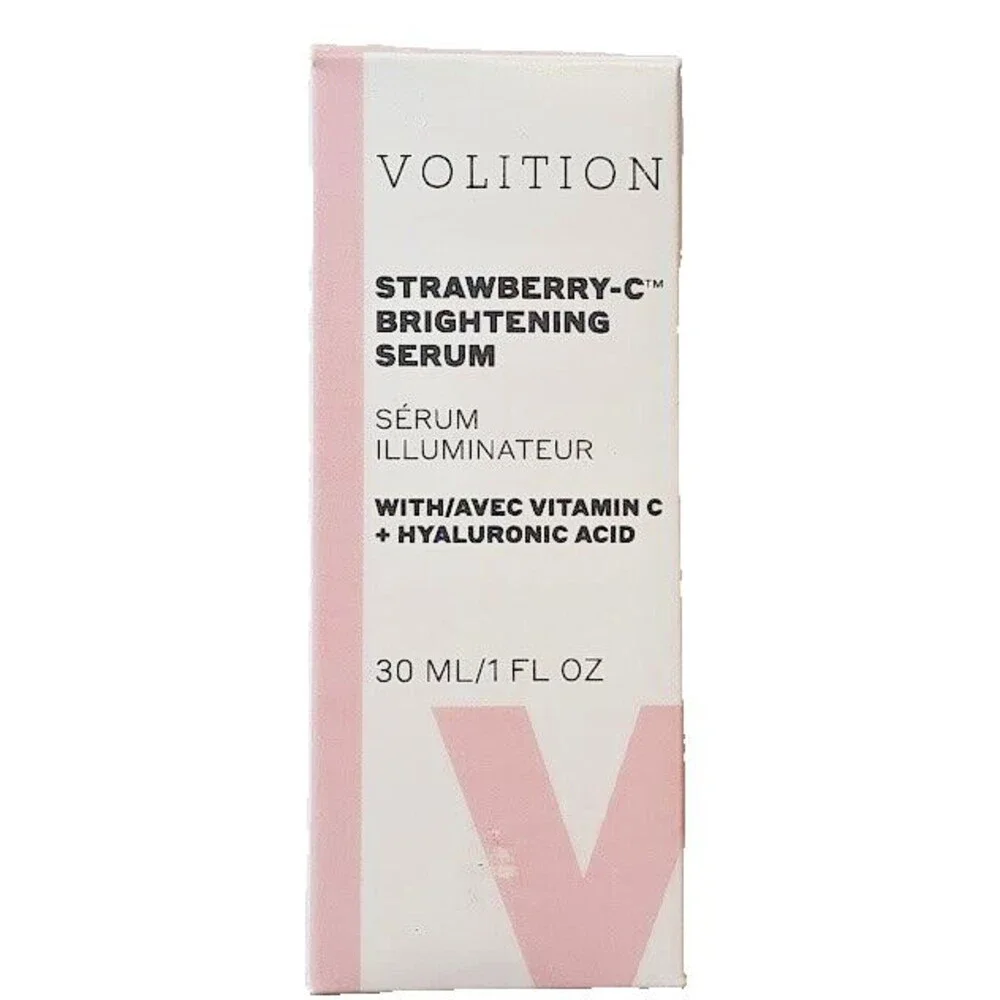 Volition Beauty Strawberry-C Brightening Serum Vitamin C Hyaluronic 1 oz Dropper
